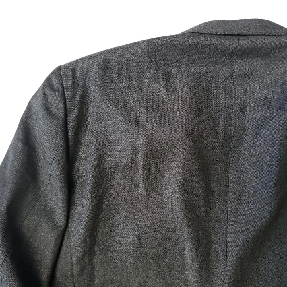 Suit Supply Vitale Barberis Canonico Grey Wool Suit Coat Jacket Surgeon Cuff 50R